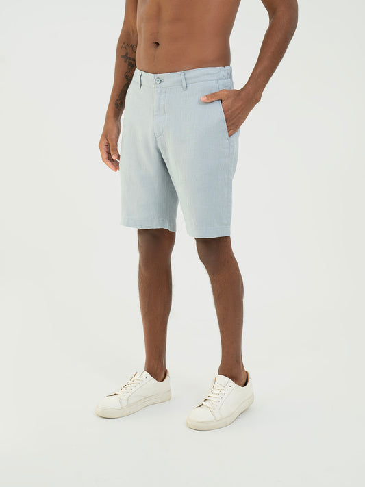 Linen Shorts – Baby Blue
