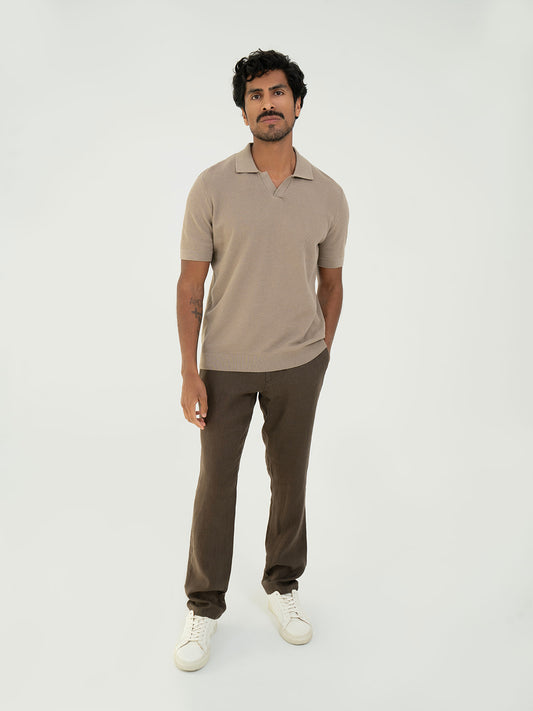 تي شيرت بولو بفتحة V - بيج