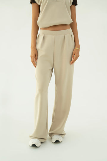 Oversized Cotton Trouser – Beige