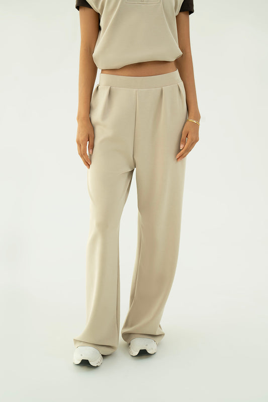 Oversized Cotton Trouser – Beige