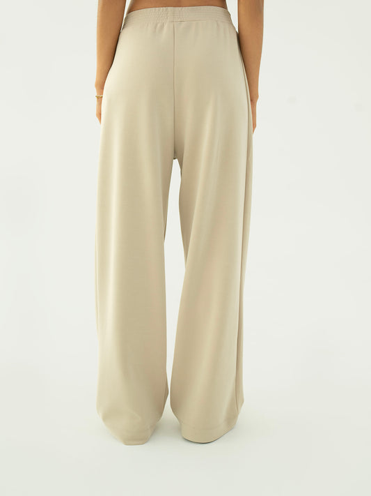 Oversized Cotton Trouser – Beige