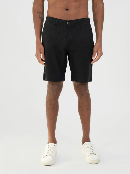 Linen Shorts – Black