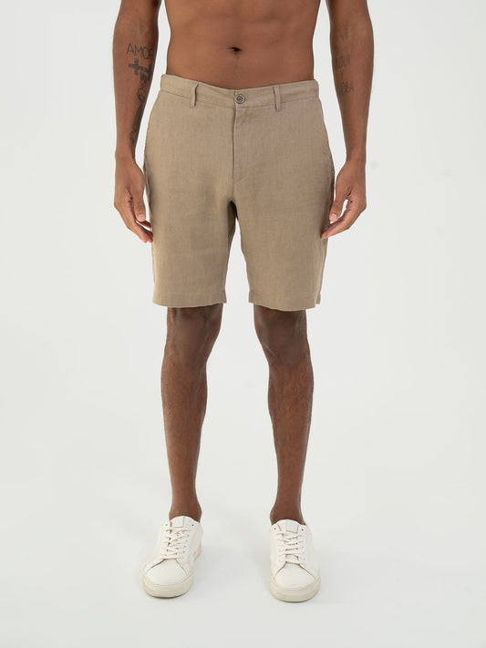 Linen Shorts – Brown