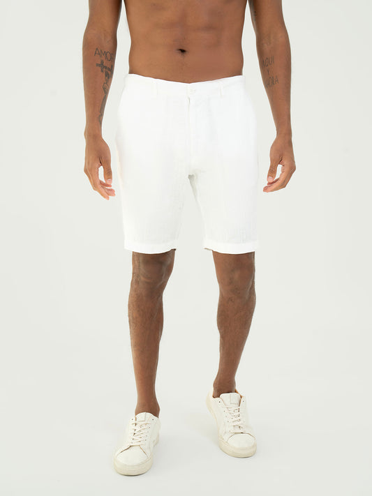 Linen Shorts – White