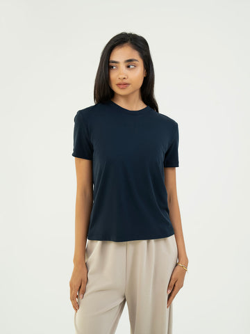Basic T shirt Half Sleeve - Navy