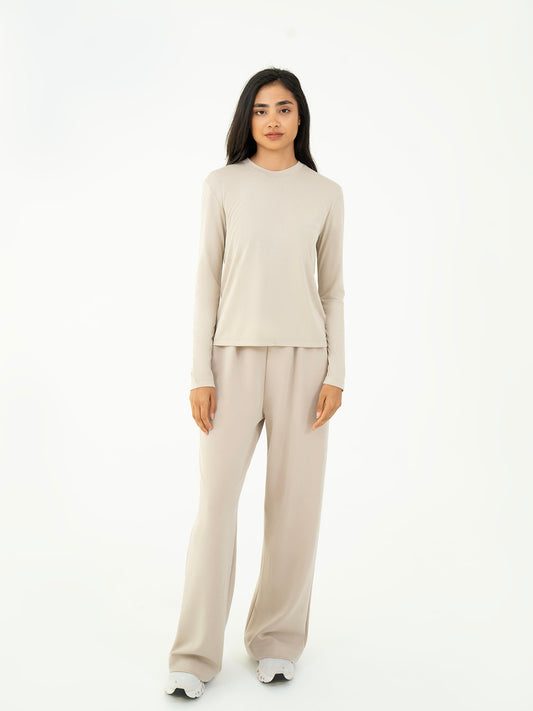 Basic T shirt Full Sleeve - Beige