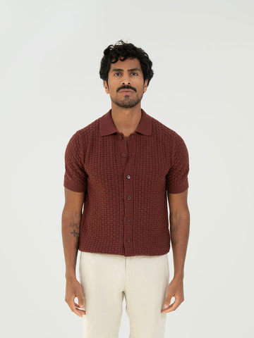 قميص تريكو - خمري