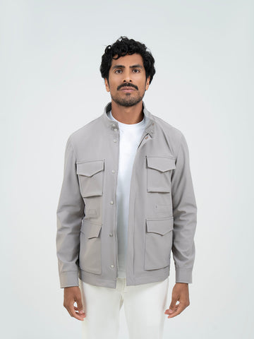 Waterproof Safari Jacket – Grey