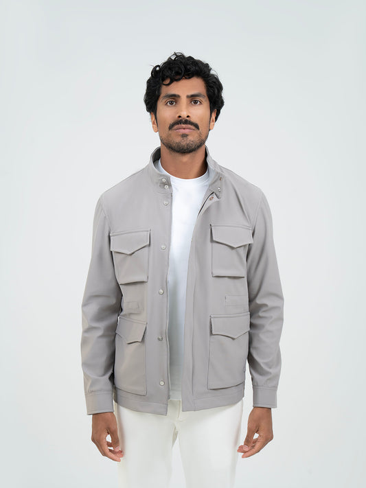 Waterproof Safari Jacket – Grey