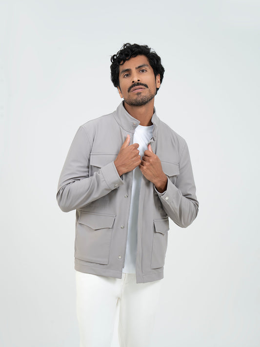 Waterproof Safari Jacket – Grey