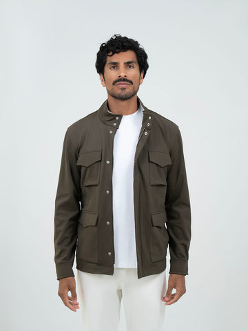 Waterproof Safari Jacket – Olive