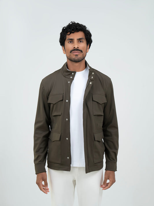 Waterproof Safari Jacket – Olive