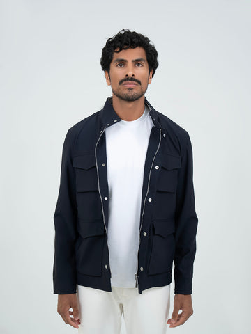 Waterproof Safari Jacket – Navy