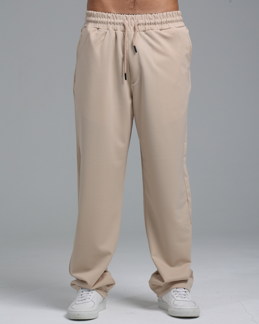 Oversize Cotton Pants - Beige