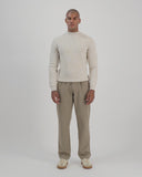 Rebbed Knit Crewneck Sweater
